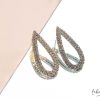 New Maxi Aretes - Gotas Doradas Con Brillos