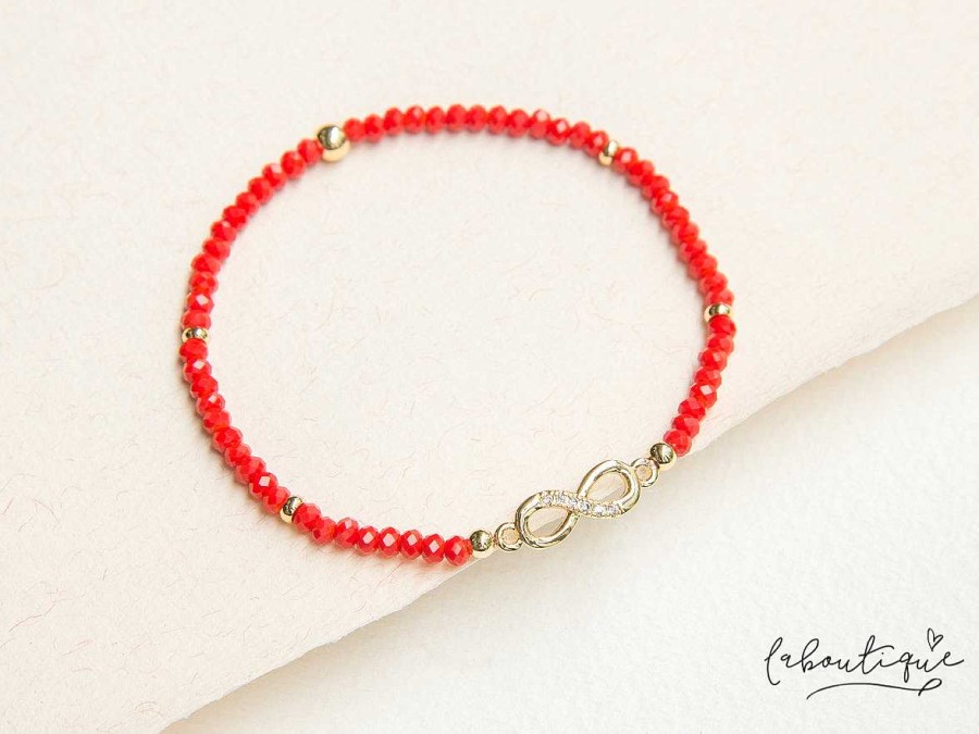 Best Pulseras Murano - Infinito Muranitos Rojos