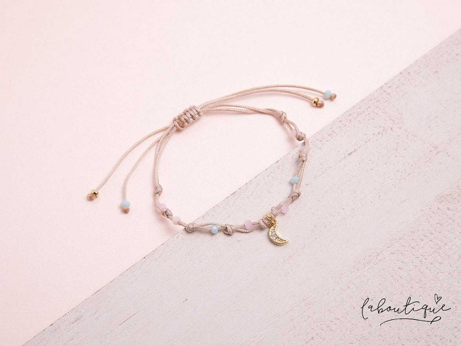 Wholesale Pulseras Hilo Nudo - Luna Circ N Beige Combinaci N Pastel Beb