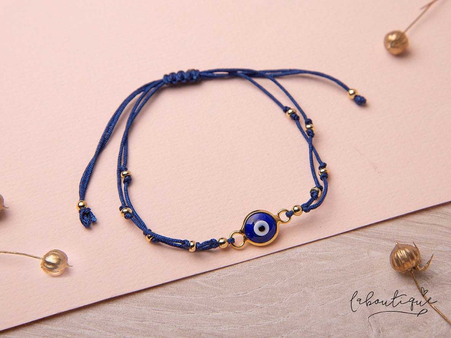 Clearance Pulseras Hilo Nudo - Azul Ojo Turco Azul