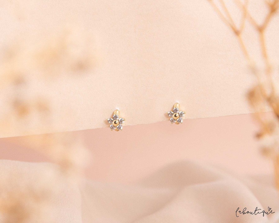 Clearance Argollas - Flor Cristal