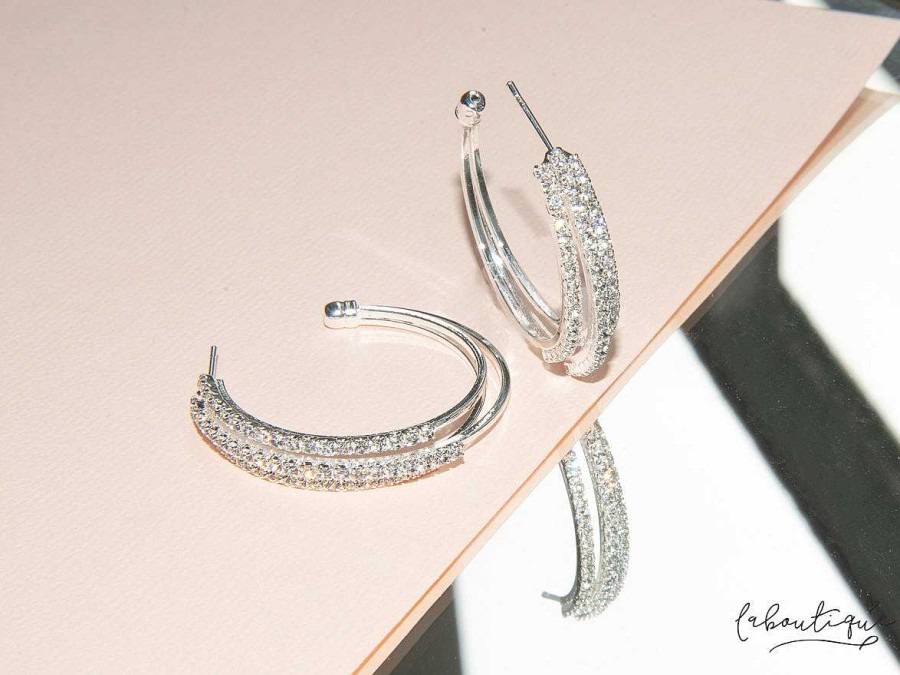 Best Maxi Aretes - Argollas Triple Brillos