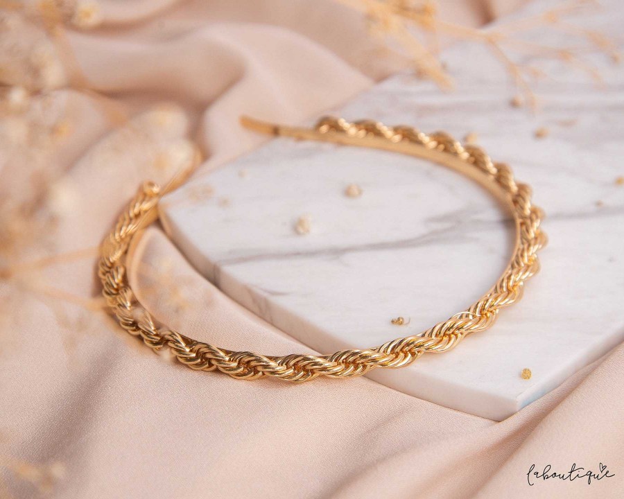 Wholesale Diadema - Braided Gold