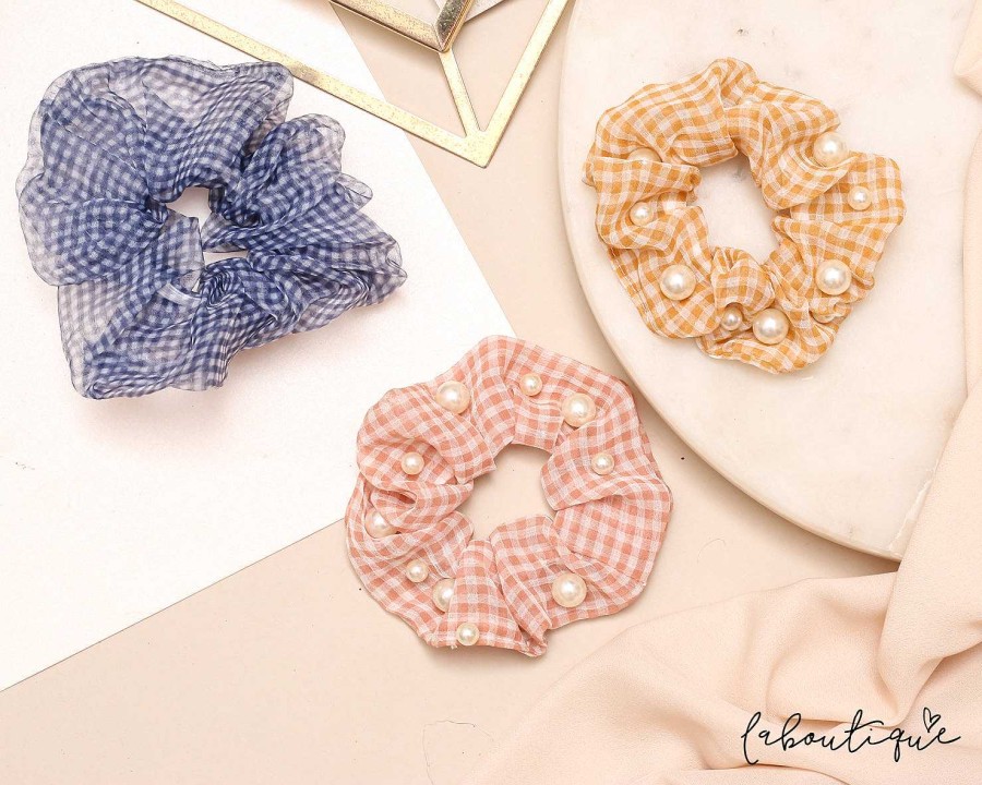 Wholesale Collets - Scrunchie Pack Multicolor Azul Perlas