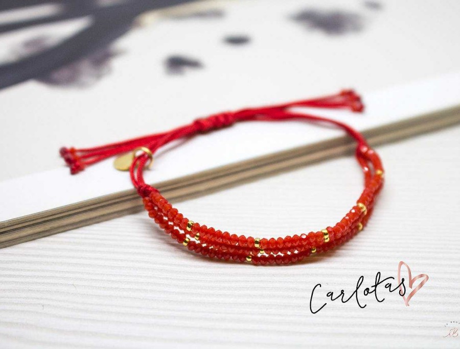 Best Pulseras Hilo Carlotas - Rojo