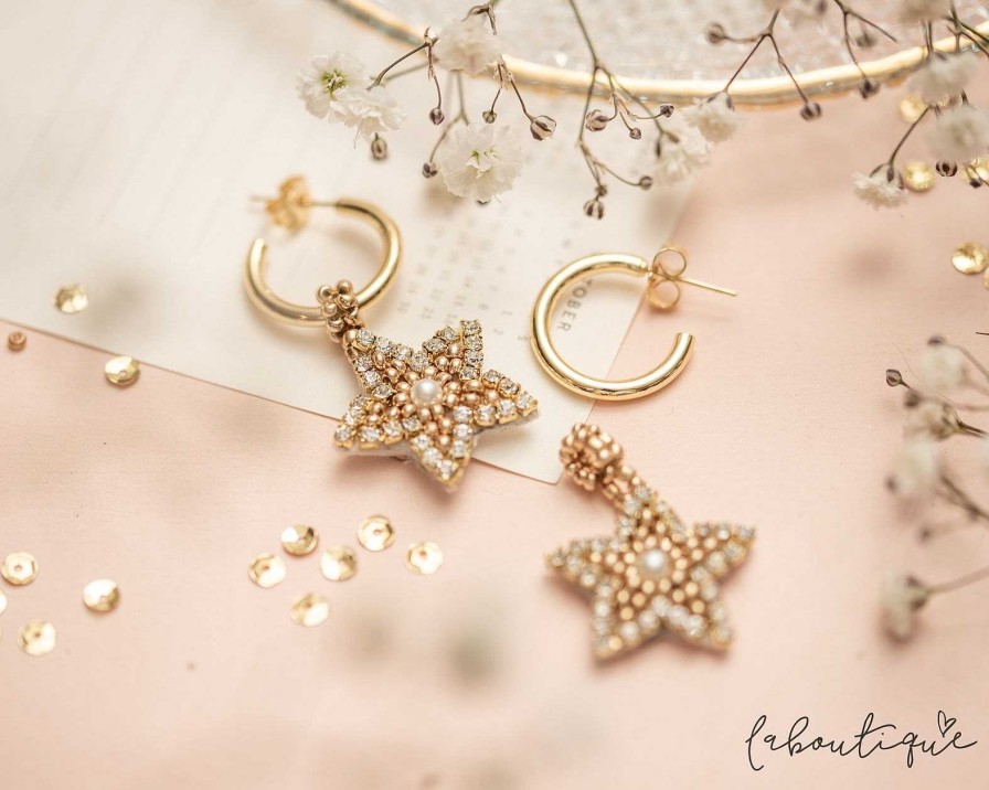 Hot Aretes Bordados - Star Magic