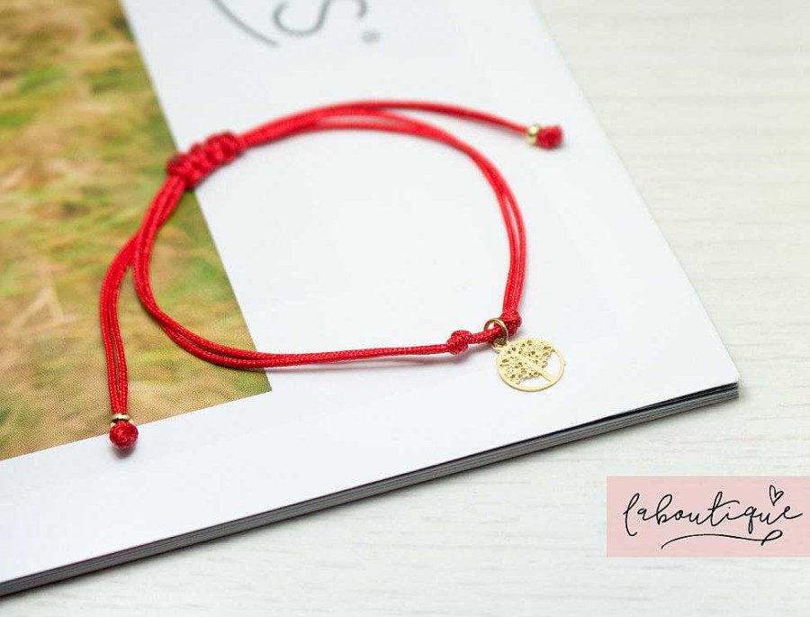 Clearance Pulseras Hilo B Sicas - Rojo Rbol