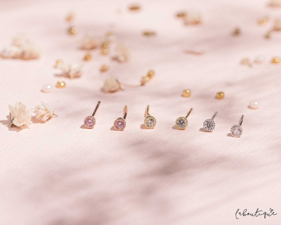 Wholesale Aretes Mini - Punto De Luz Mini Rose Gold