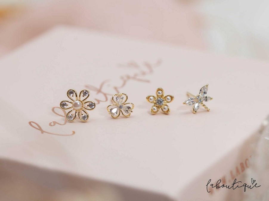 New Aretes Mini - Florcita De Perlas