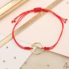 Clearance Pulseras Hilo Nudo - Rojo Karma De Oro