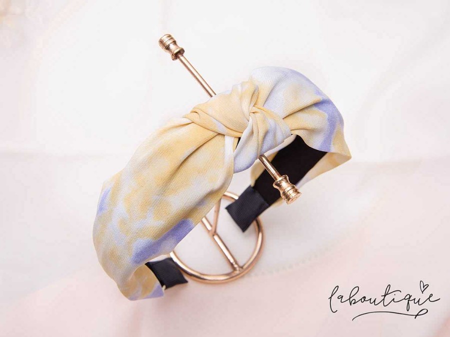 Clearance Diadema - Tie Dye Cielo Amarillo Pastel