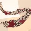 Hot Collets - Scrunchie Lazo Animal Print Star Guinda