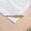 Online Hair Barrette - Golden Leaf Mini