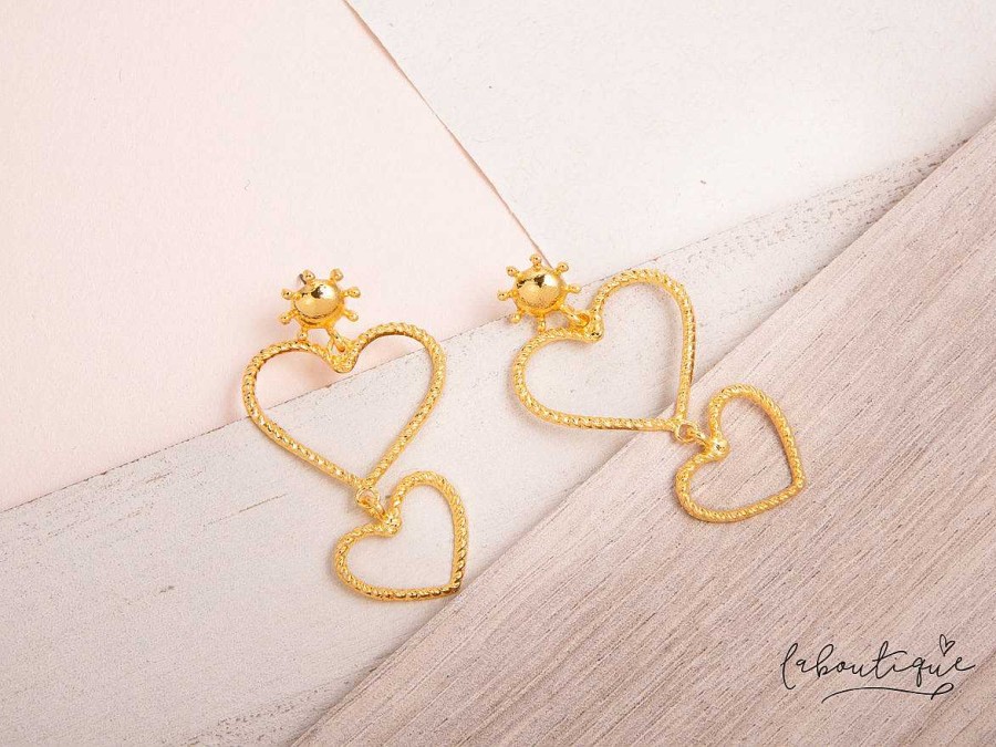 New Maxi Aretes - Corazones Colgante Trendy