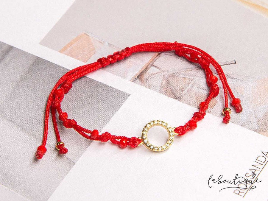 Wholesale Pulseras Hilo Nudo - Laura Karma Hilo Rojo Combinaci N Roja