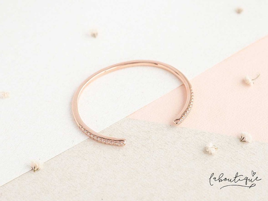 Wholesale Pulseras Bangles - Shine Rose Gold Bracelet