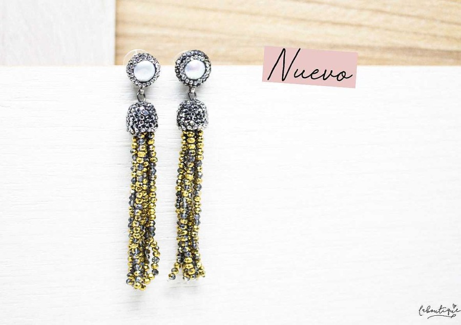 Best Maxi Aretes - Borla Dorado,Transparente Murano