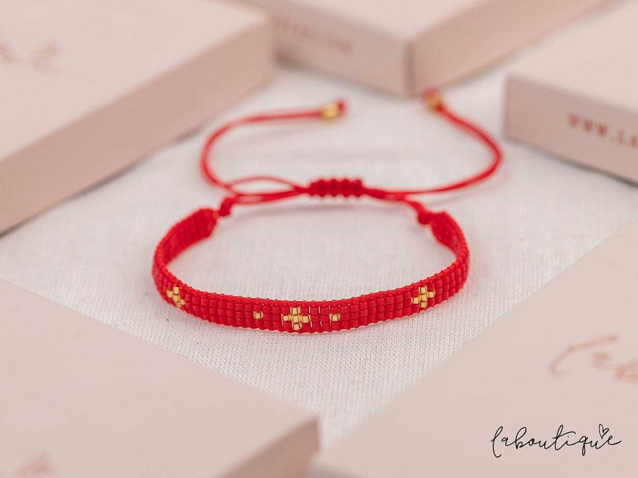 Online Pulseras Hilo Tejidas - Magic Slim Red