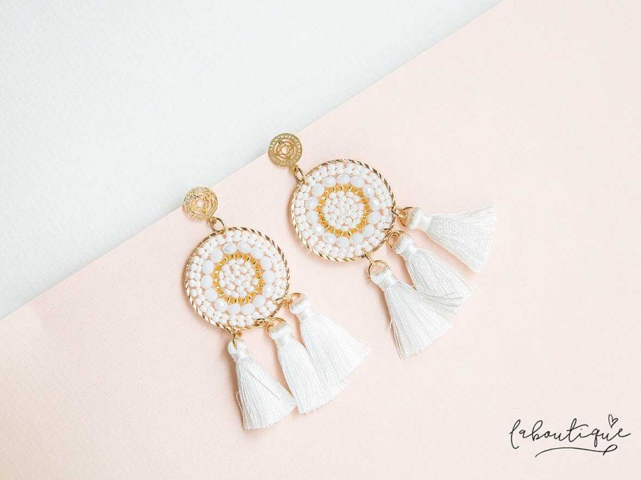 Clearance Maxi Aretes - Atrapasue Os Medianos Blancos