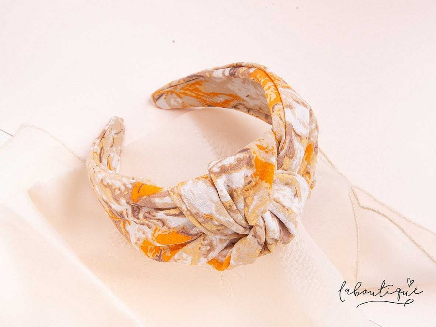 Clearance Diadema - Tie Dye - Mostaza Ancha