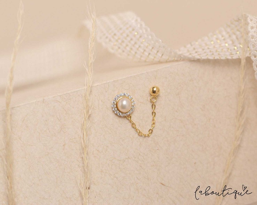 Online Aretes Mini - Pearl Love Cadena