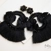 New Maxi Aretes - Alexia Flores Borla Negro