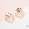 Clearance Maxi Aretes - Coraz N Acr Lico Rosado