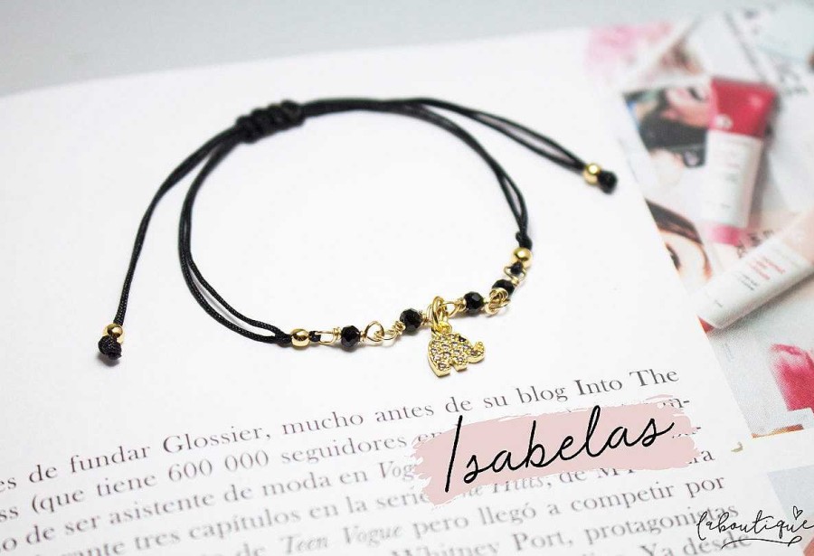 Online Pulseras Hilo Nudo - Isabela Elefante Circ N Negro