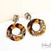 Online Maxi Aretes - Brillos Acrilico Animal Print