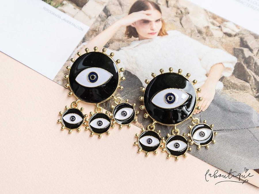 New Maxi Aretes - Ojos Turcos Fondo Colgantes