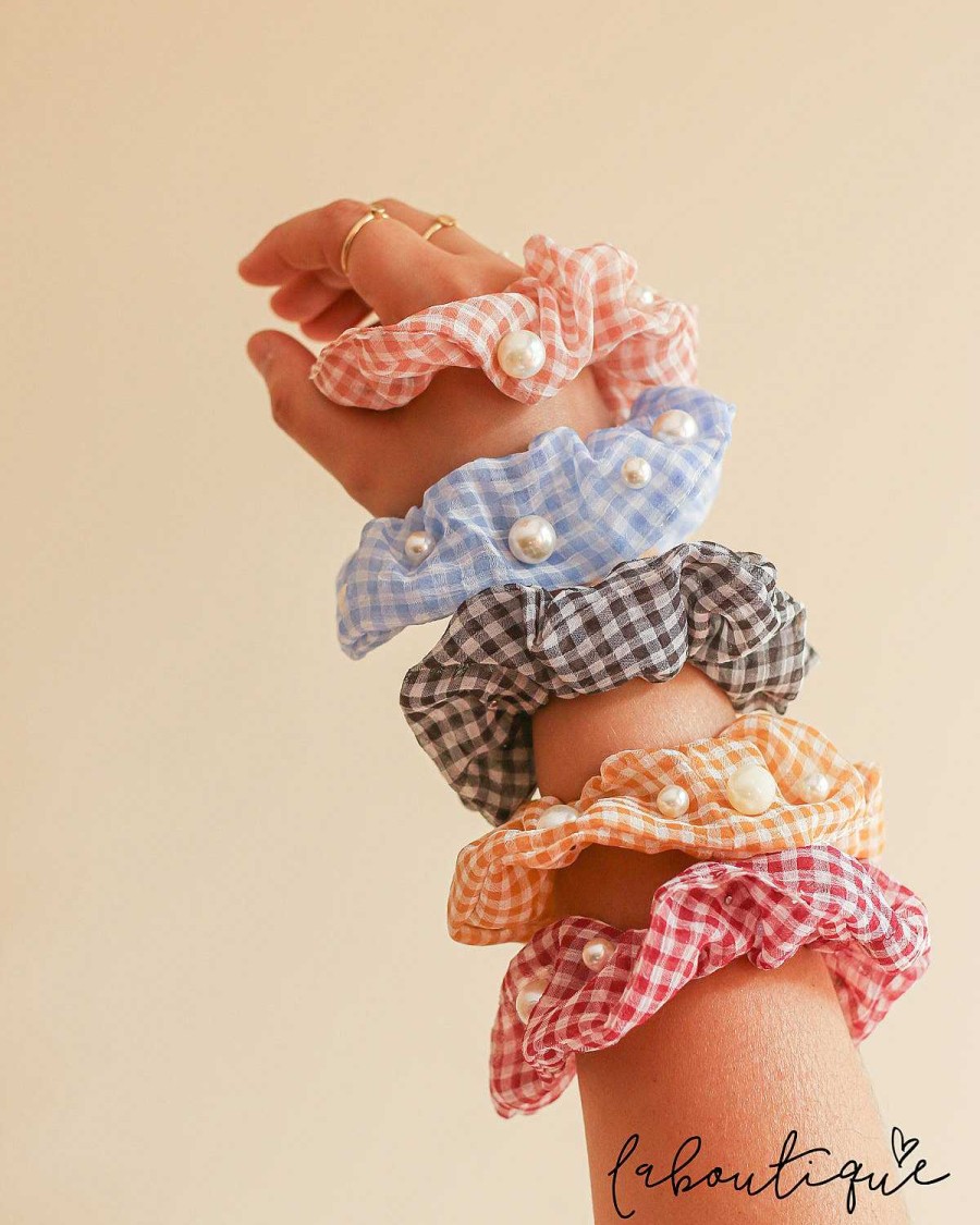 Wholesale Collets - Scrunchie Pack Multicolor Gris Perlas