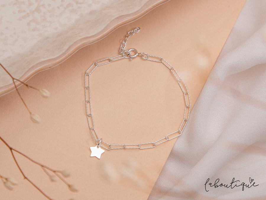 Best Pulseras Broche - Estrella Link Silver