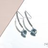 Online Maxi Aretes - Hook Plateado Brillos Punto De Luz Grande