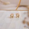 Best Aretes Mini - Mariposa Y Rosas