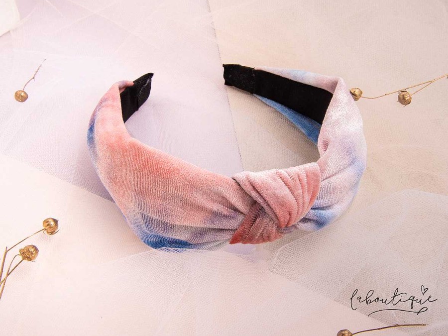 Hot Diadema - Tie Dye - Tono Coral Celeste