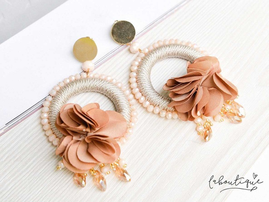 New Maxi Aretes - Alexia Floral Mini Nude