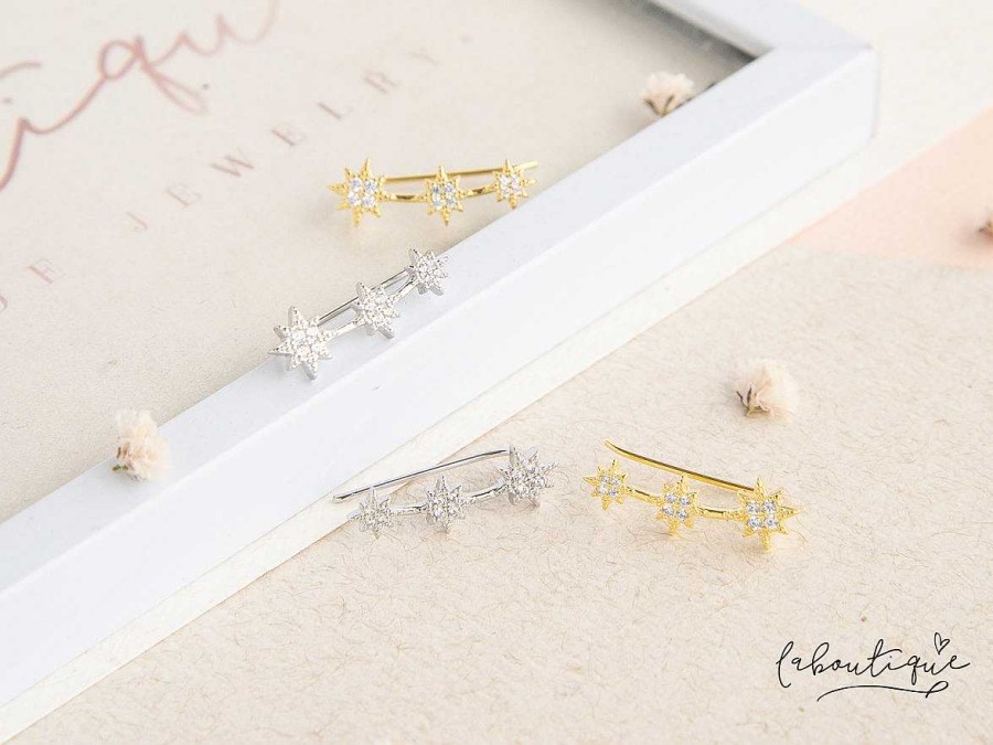 Best Aretes Mini - Beauty Silver Stars