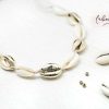 Clearance Choker - Full Caracol Blanco Y Dorado