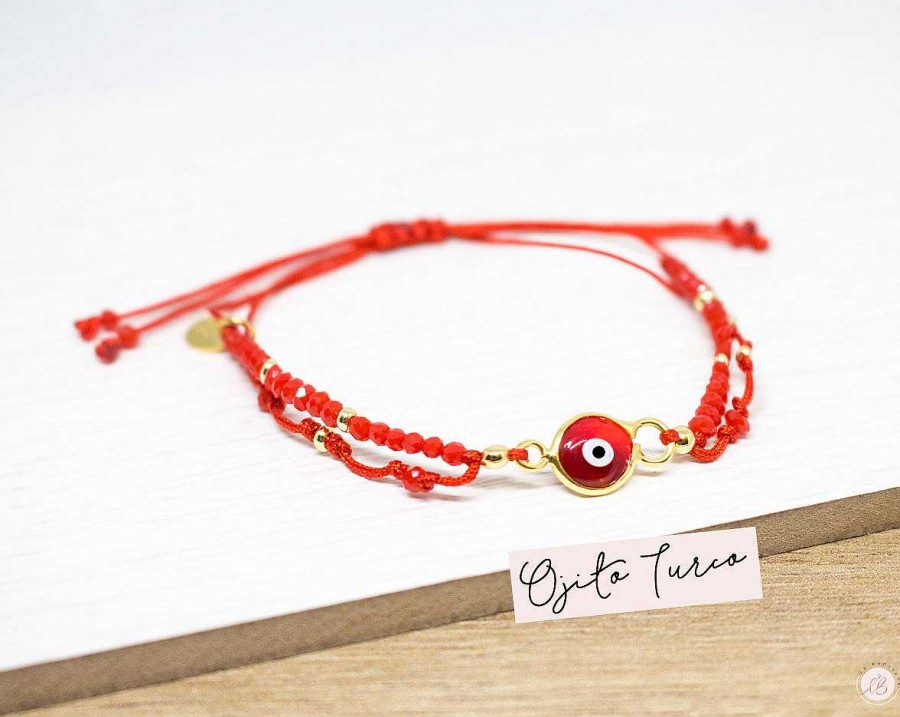 Online Pulseras Hilo Murano - Ojo Turco Rojo