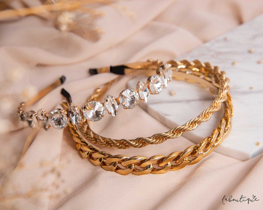 Wholesale Diadema - Braided Gold