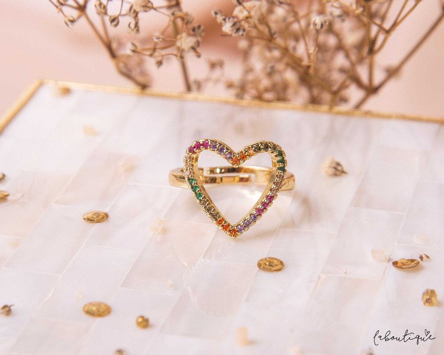 Online Anillos - Rainbow Heart