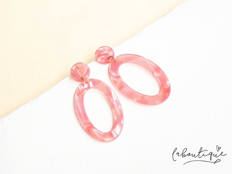 Clearance Maxi Aretes - Acrilico Pink