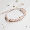 Clearance Pulseras Hilo Carlotas - Tornasol Rosa