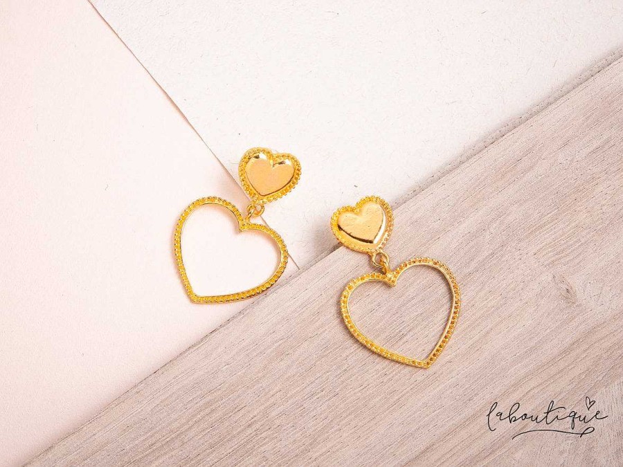 Online Maxi Aretes - Coraz N Dorado Y Silueta Trendy