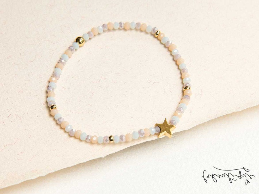 Wholesale Pulseras Murano - Estrella Combinaci N Pastel Bebe