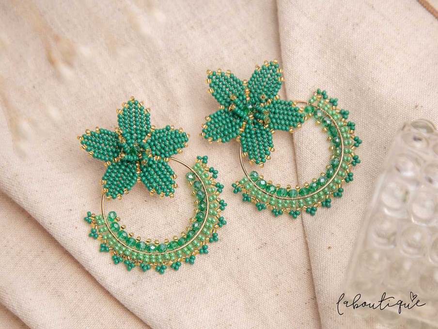 New Maxi Aretes - Spring Bloom Green