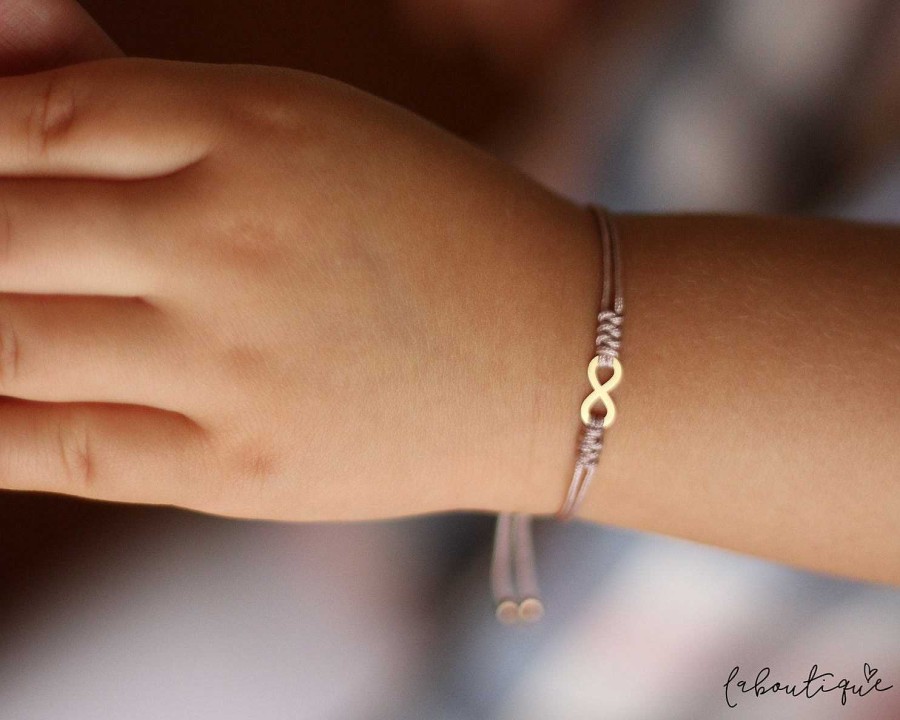 Clearance Pulseras Hilo Nudo - Nude Rosa Amor Infinito De Oro Ni A